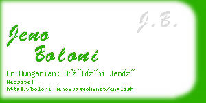 jeno boloni business card